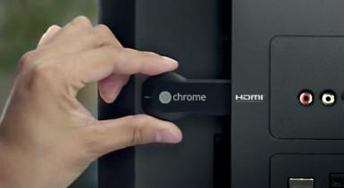Chromecast zasunut do HDMI
