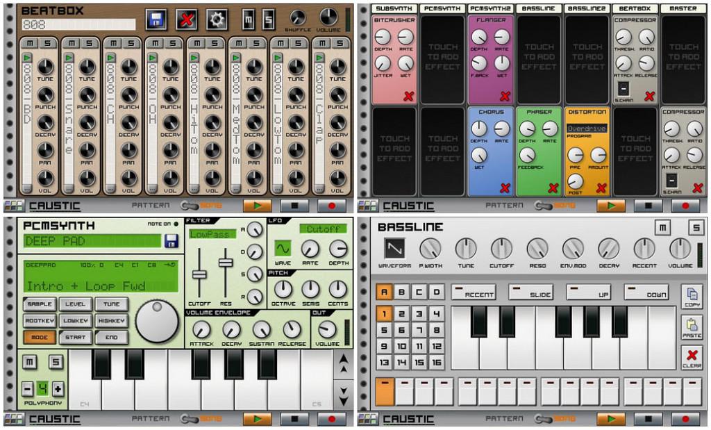 Aplikace Caustic 2 aneb Propellerheads Reason pro Android 