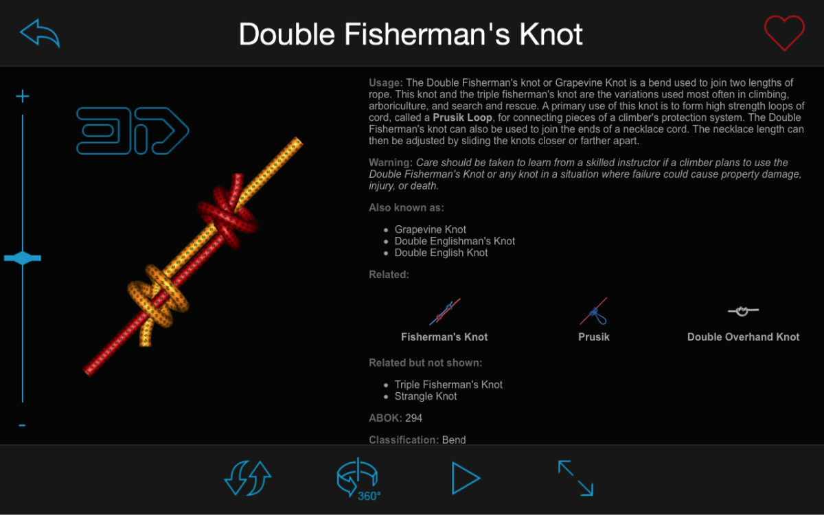 Knots 3D je android aplikace která vás naučí vázat uzly