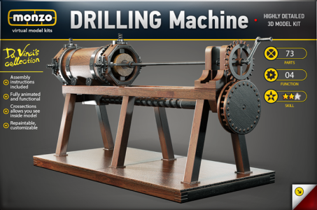 Virtualni model drilling machine Monzo