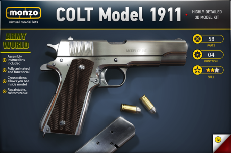 Virtualni model pistole Colt 1911