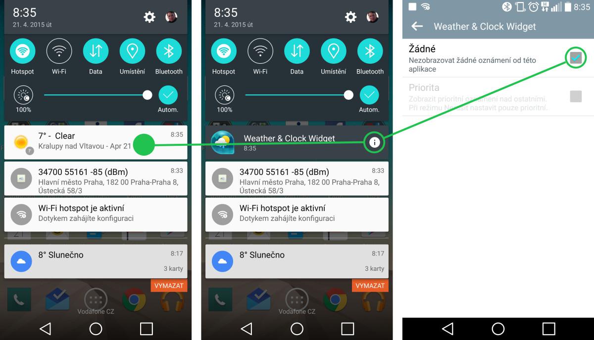Postup jak se zbavit spamových notifikací na Androidu
