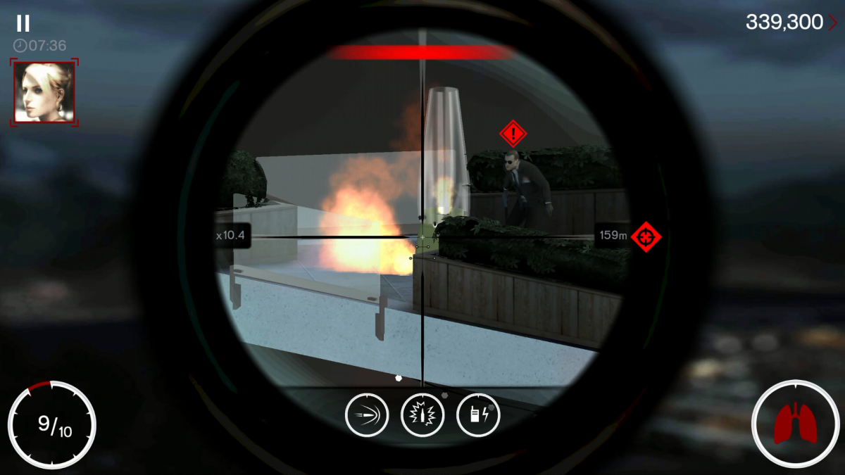 Hitman Sniper - Zásah do plynové lampy