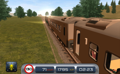 Train Driver 15 - Vlakový simulátor na android - pohled z venku na vlak