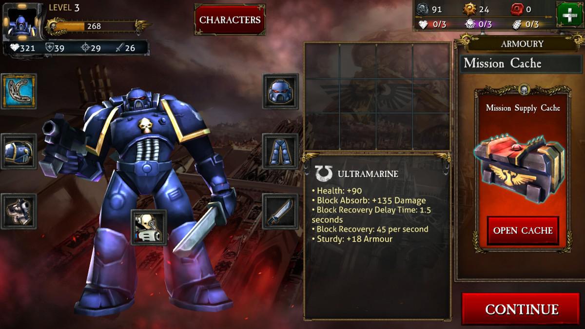 Warhammer 40,000: Carnage - Propracovaný PRG systém vylepšování postavy