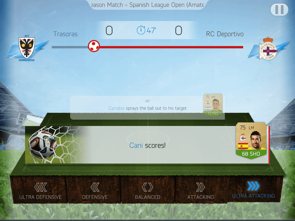 FIFA 16 Ultimate Team - Průběh fotbalového zápasu