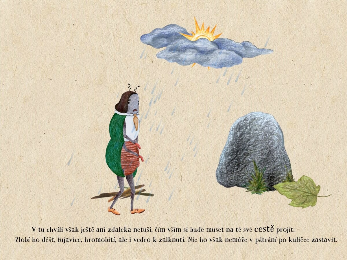 Chrobákovy Trampoty - Interaktnivní audiokniha pro děti - Pan chrobák jde za deště