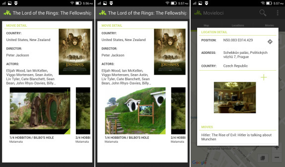 Filmová místa - aplikace pro filmové fanoušky
