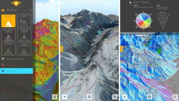 Fatmap Ski mapuje celý terén na svahu a dokáže odhadnout i lavinové nebezpečí