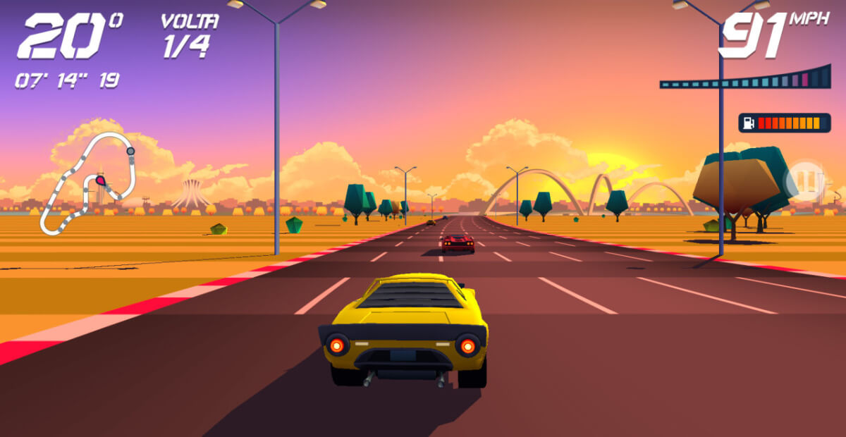 Horizon Chase je retro závodní hra podobná Lotusu