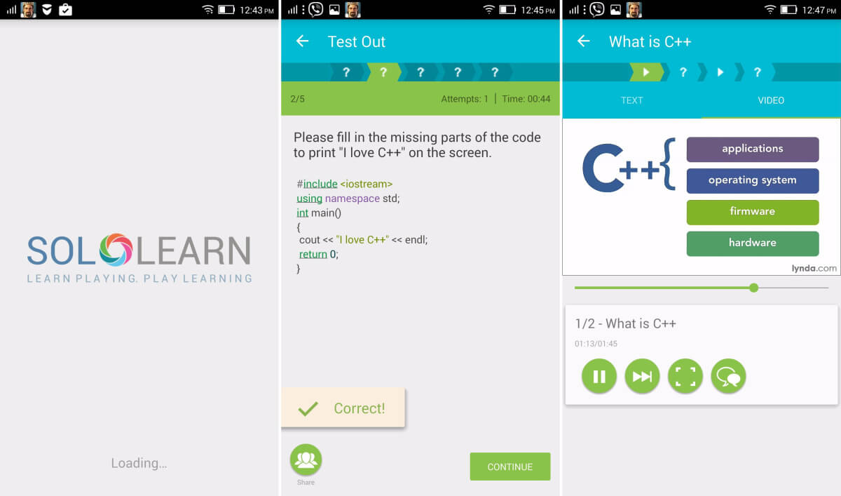 Naučte se programovat v C++ pomocí jednoduché výukové aplikace na Android telefon