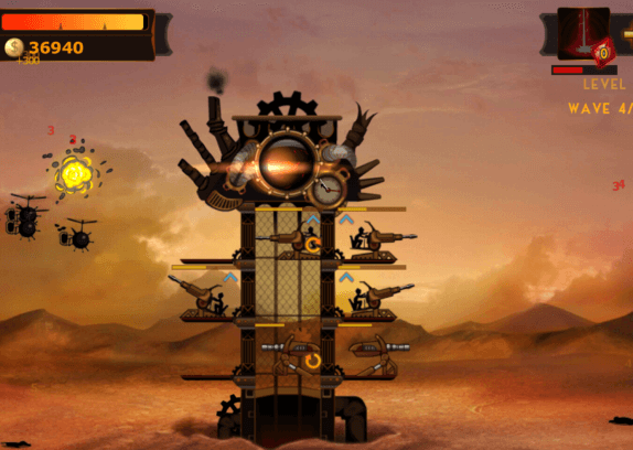 Steampunk Tower vychází z jednoduché grafiky